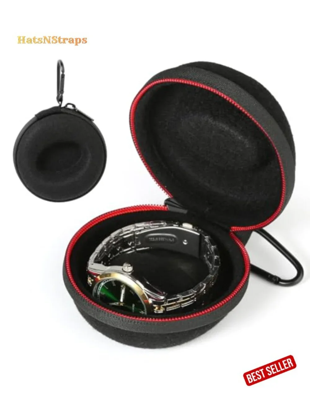 Single Watch Travel Case Felt Zipper Watch Organizer